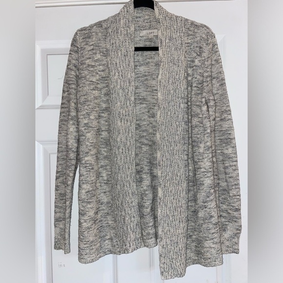 LOFT Women's XS Gray Open Front Sweater Cardigan - Picture 1 of 4